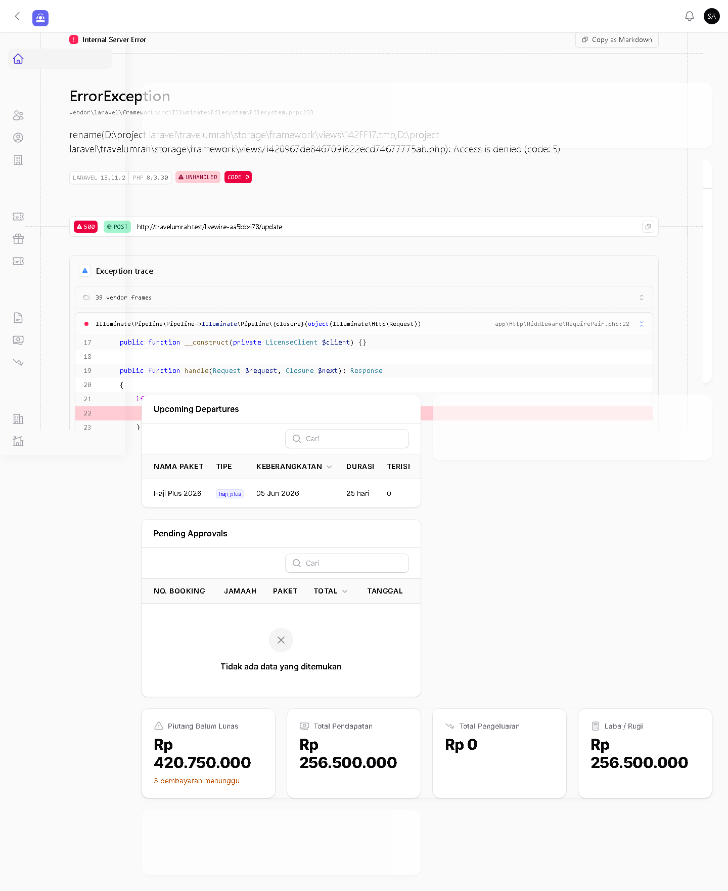 Keberangkatan & Monitoring Muthawif (API Mobile)