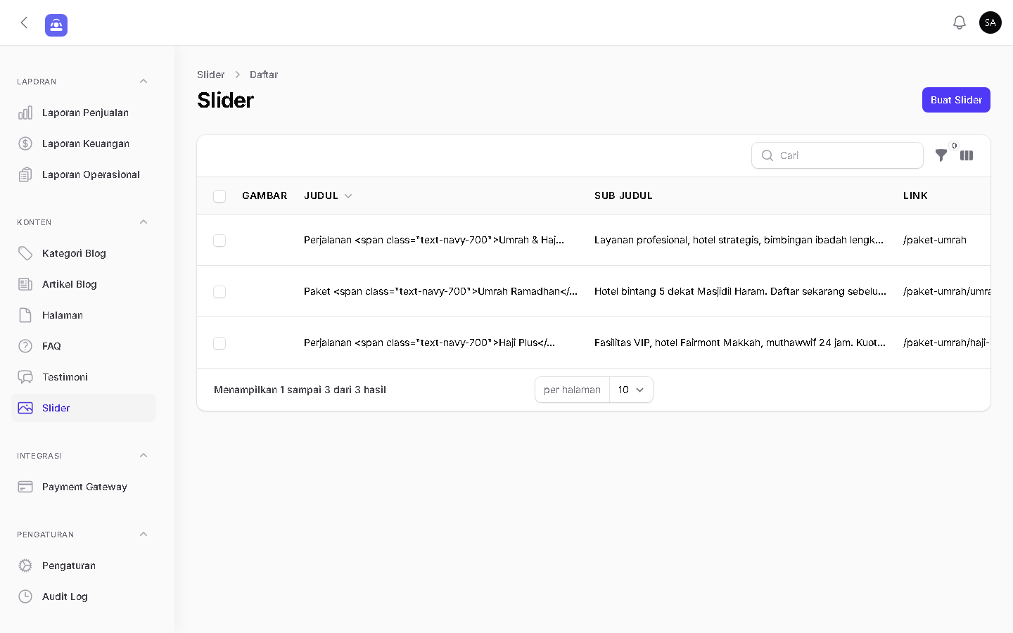 Slider Banner